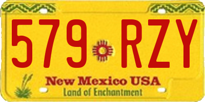 NM license plate 579RZY