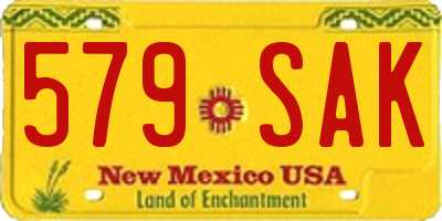 NM license plate 579SAK