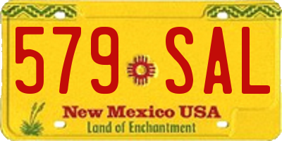 NM license plate 579SAL