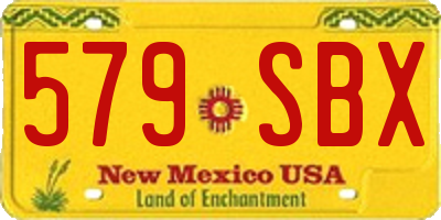 NM license plate 579SBX