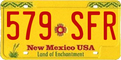 NM license plate 579SFR