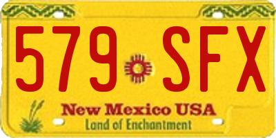 NM license plate 579SFX