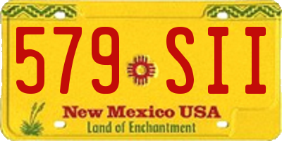 NM license plate 579SII