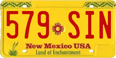 NM license plate 579SIN