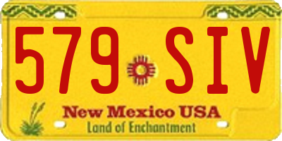 NM license plate 579SIV