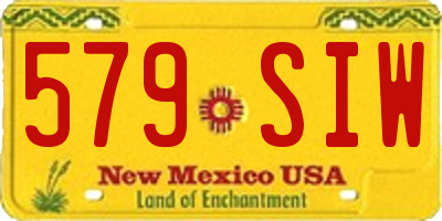 NM license plate 579SIW