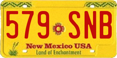 NM license plate 579SNB