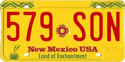 NM license plate 579SON