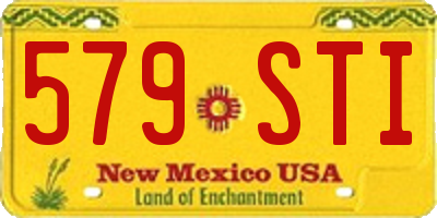 NM license plate 579STI