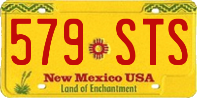 NM license plate 579STS