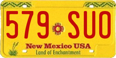 NM license plate 579SUO