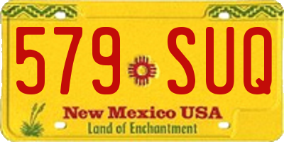 NM license plate 579SUQ