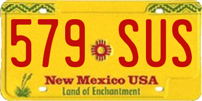 NM license plate 579SUS