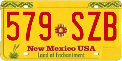 NM license plate 579SZB