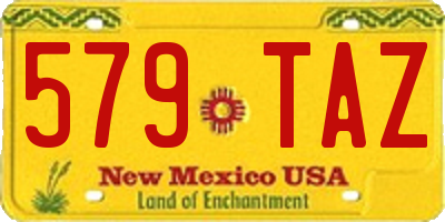 NM license plate 579TAZ
