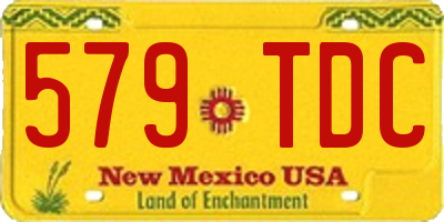 NM license plate 579TDC