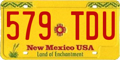 NM license plate 579TDU