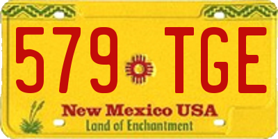 NM license plate 579TGE