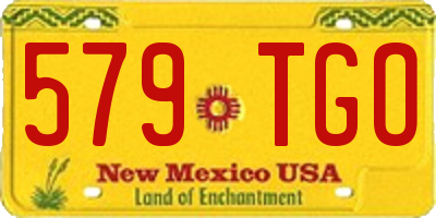 NM license plate 579TGO