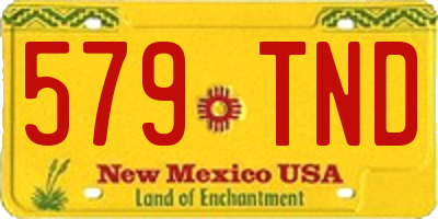 NM license plate 579TND