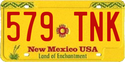 NM license plate 579TNK