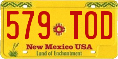 NM license plate 579TOD