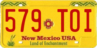 NM license plate 579TOI