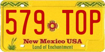 NM license plate 579TOP