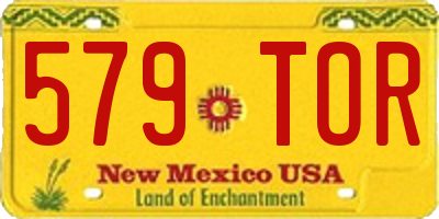 NM license plate 579TOR