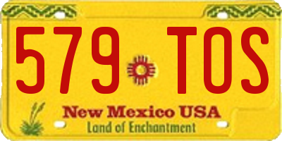 NM license plate 579TOS