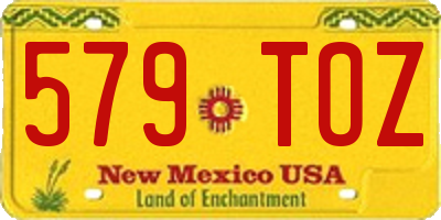NM license plate 579TOZ
