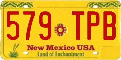 NM license plate 579TPB