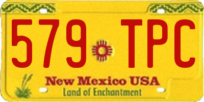 NM license plate 579TPC