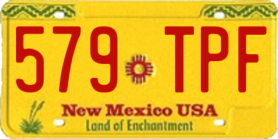 NM license plate 579TPF