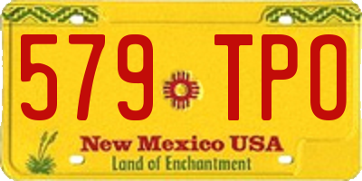NM license plate 579TPO