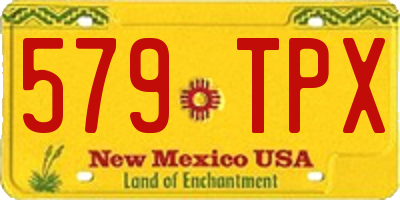 NM license plate 579TPX