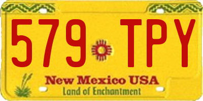 NM license plate 579TPY