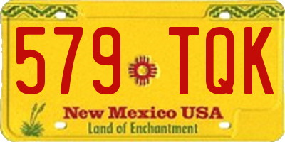 NM license plate 579TQK