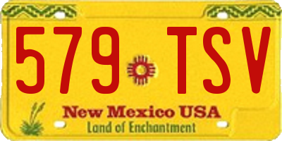 NM license plate 579TSV