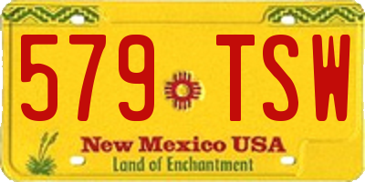 NM license plate 579TSW