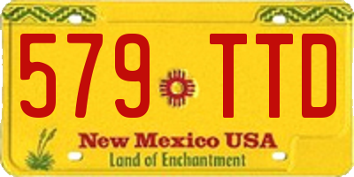 NM license plate 579TTD