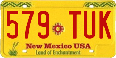 NM license plate 579TUK