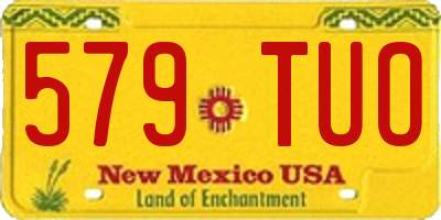 NM license plate 579TUO