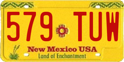 NM license plate 579TUW