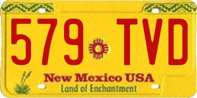 NM license plate 579TVD