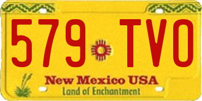 NM license plate 579TVO