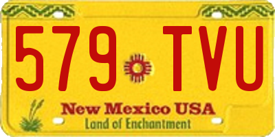 NM license plate 579TVU