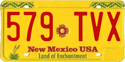 NM license plate 579TVX