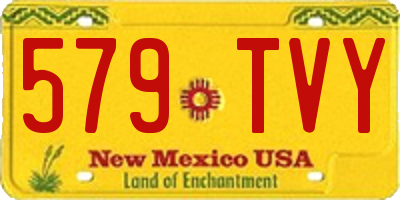 NM license plate 579TVY
