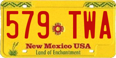 NM license plate 579TWA